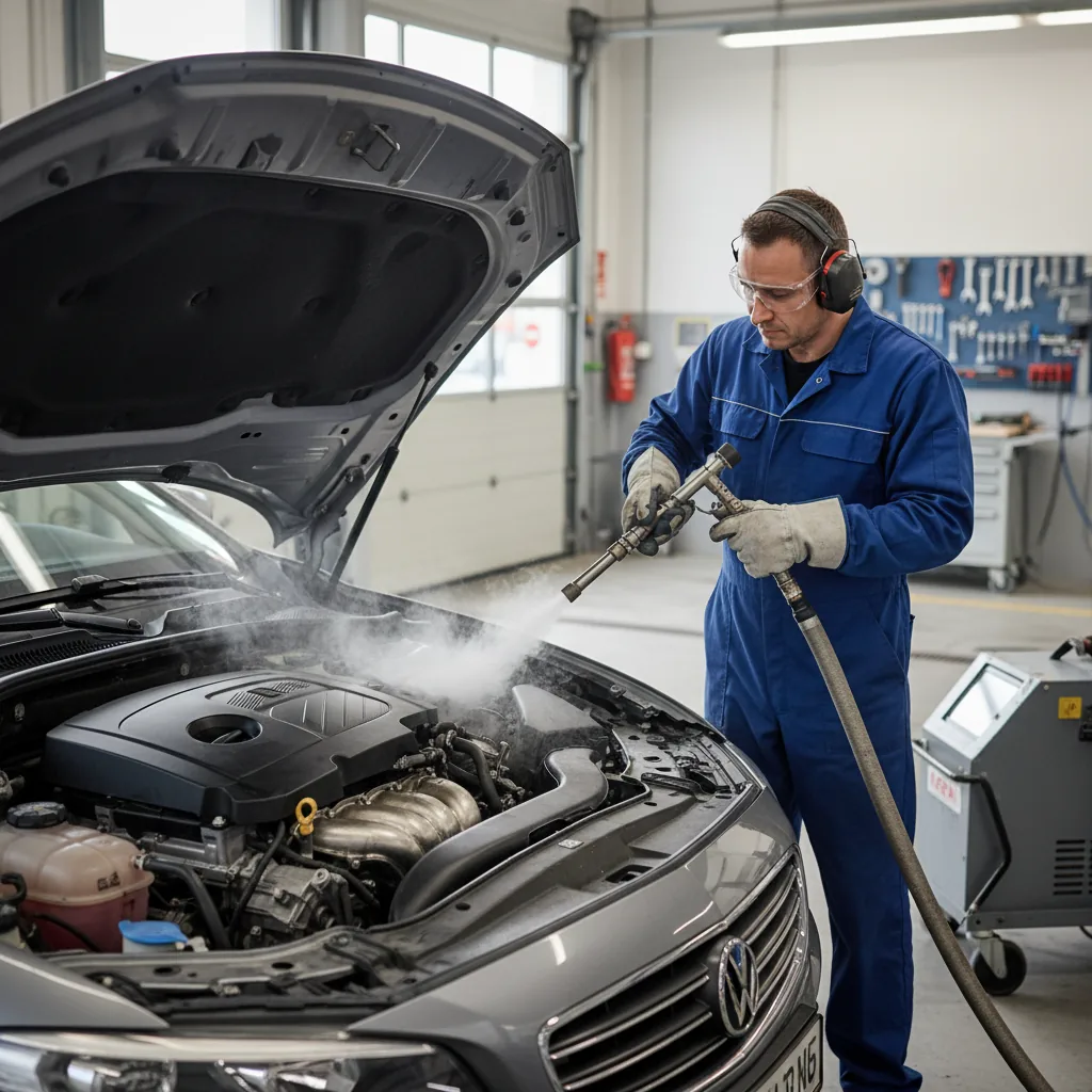 Mobile dry ice blasting on 1969 small-block engine bay — Kalispell, MT — Summit Cryo