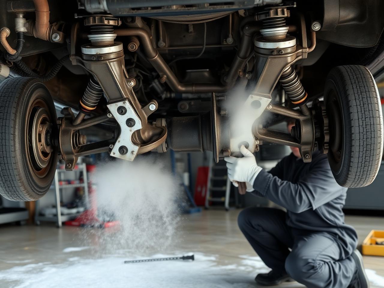 Mobile dry ice blasting on Independent rear suspension — Bozeman, MT — Summit Cryo