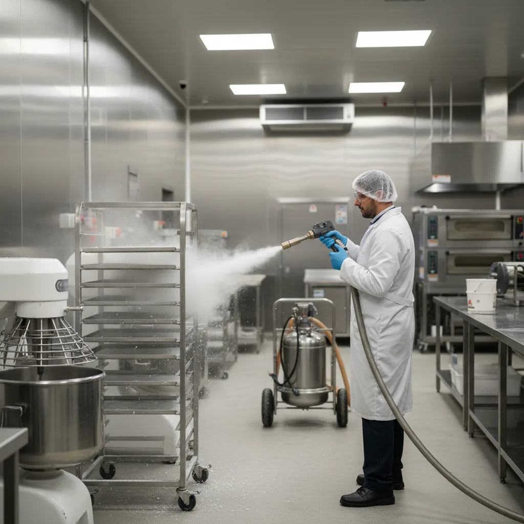 Mobile dry ice blasting on Bakery proofer racks — Boise, ID — Summit Cryo