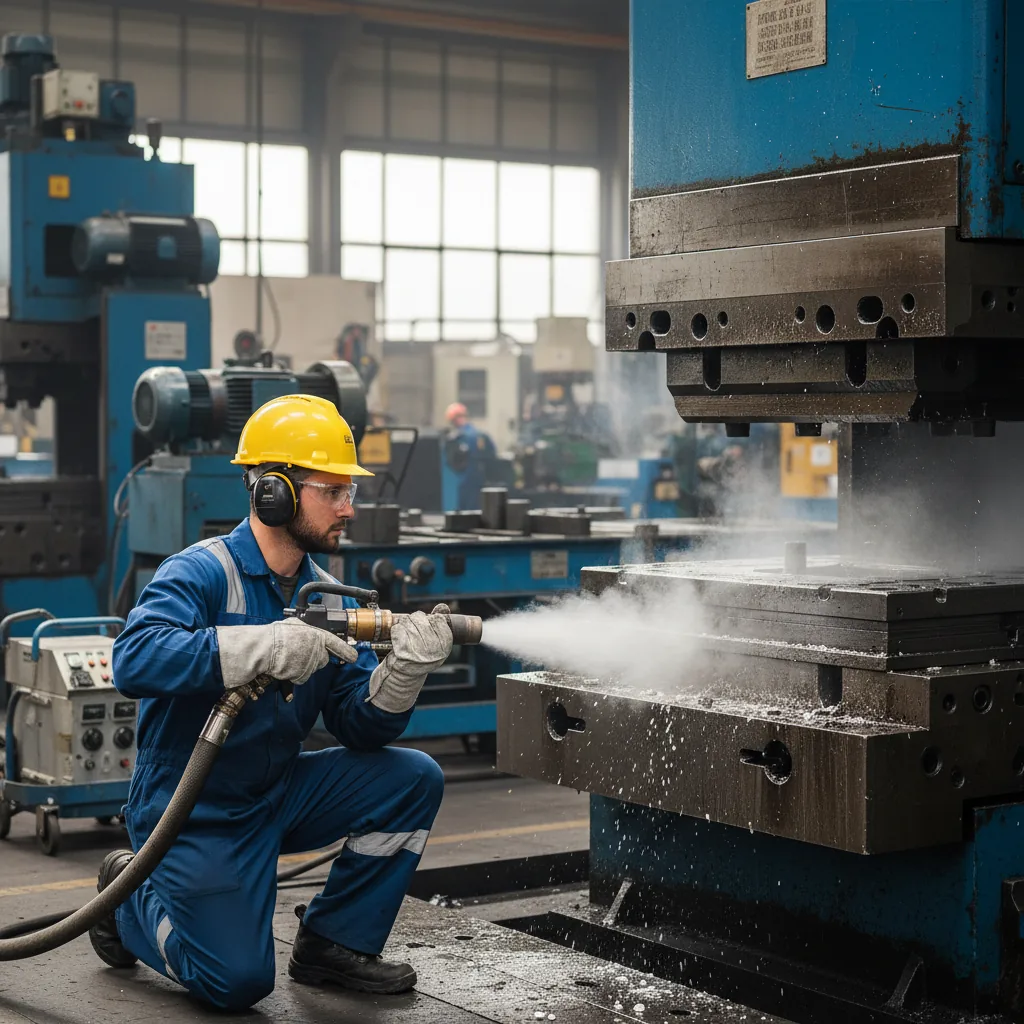 Mobile dry ice blasting on Stamping press tooling — Billings, MT — Summit Cryo